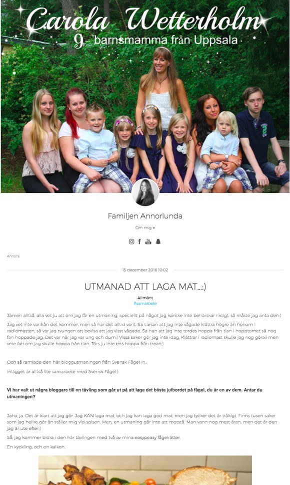 Carola Wetterholm - Samarbete med Svensk Fågel