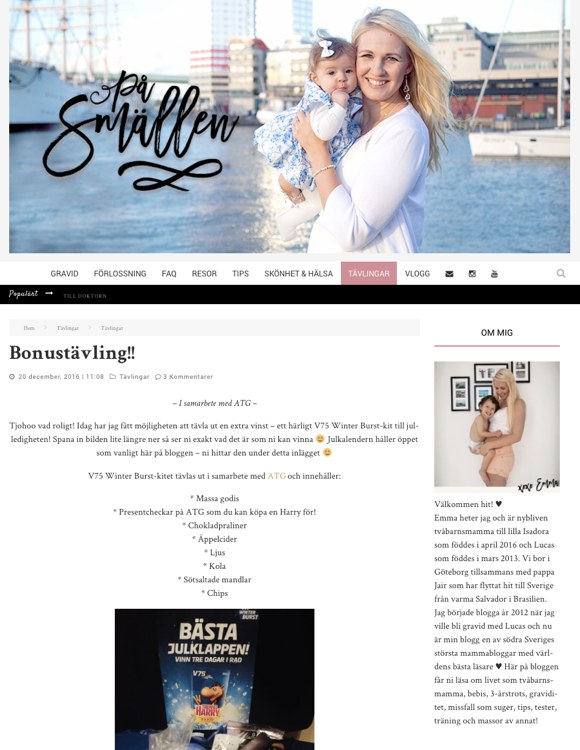 Emma Tiger - Samarbete med ATG