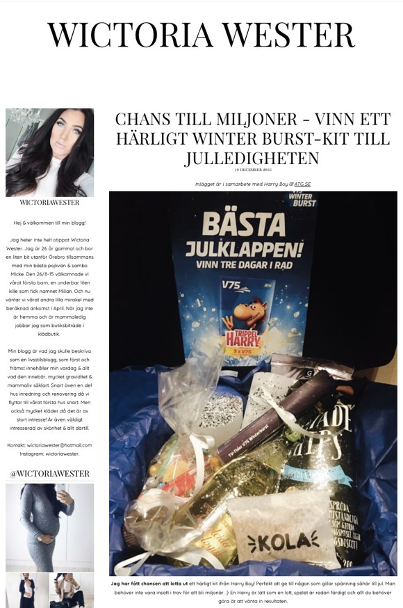 Wictoria Wester - Samarbete med ATG